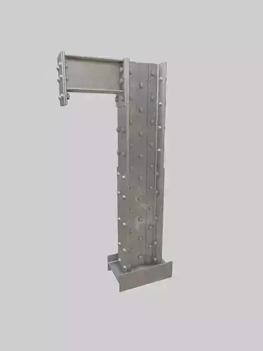 Steel Construction Font - Number 1