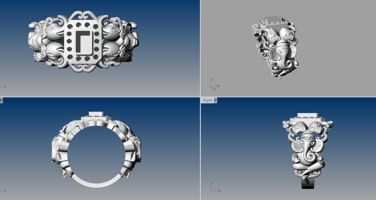 navaratna rings  3D print model_48