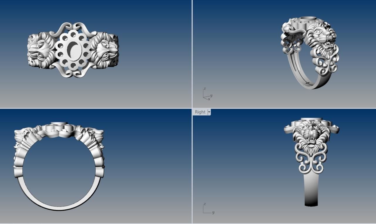 navaratna rings  3D print model_6