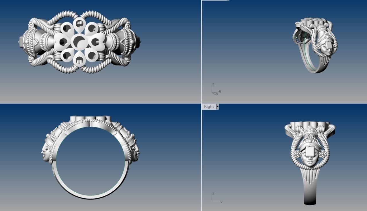 navaratna rings  3D print model_16