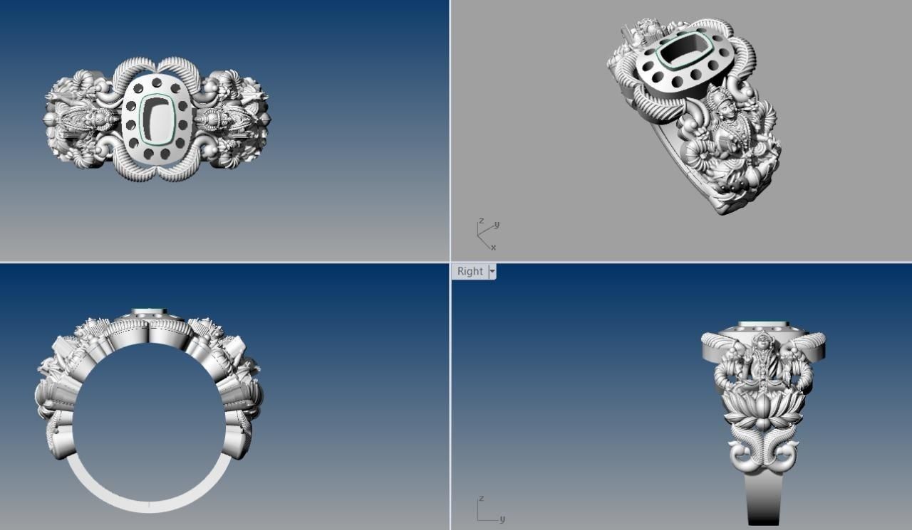 navaratna rings  3D print model_42