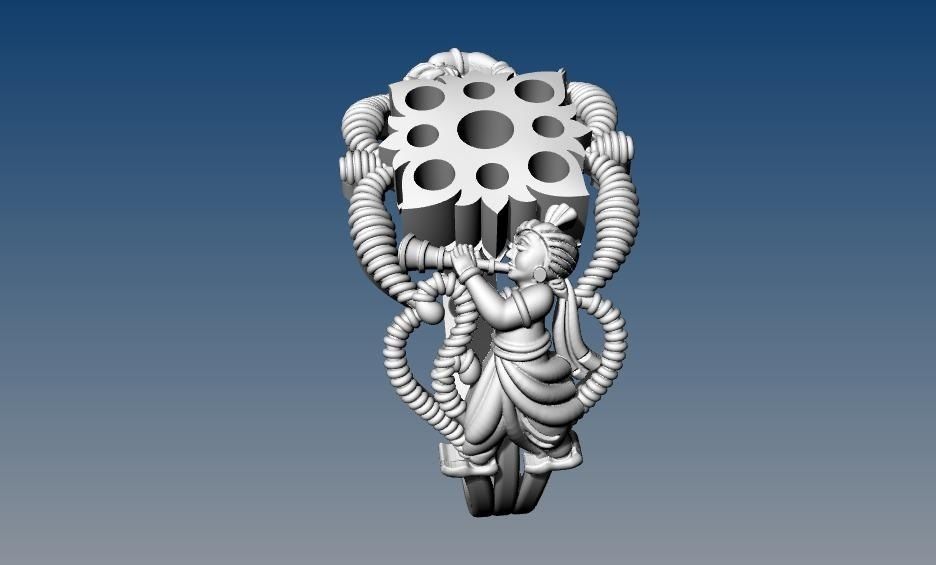 navaratna rings  3D print model_1