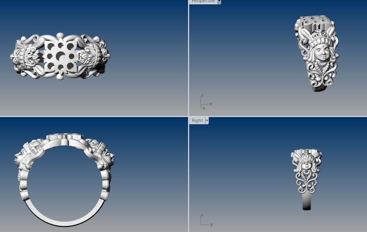 navaratna rings  3D print model_38