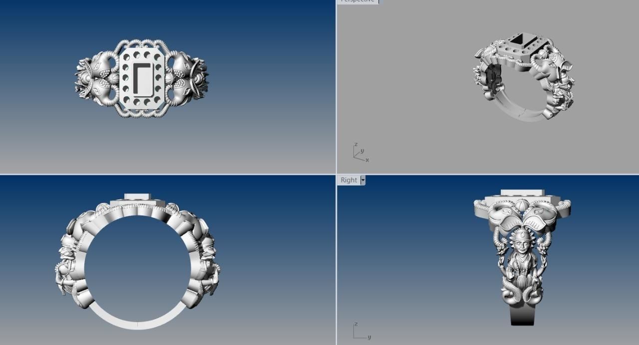 navaratna rings  3D print model_46