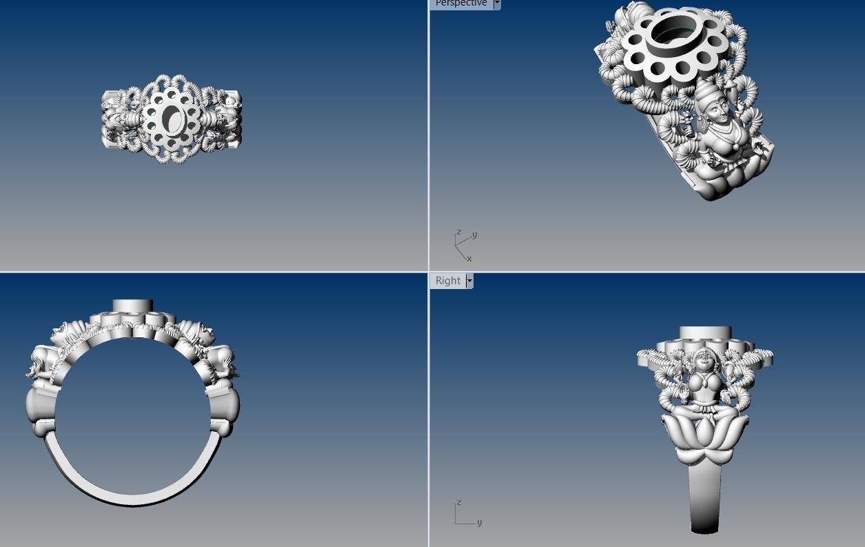 navaratna rings  3D print model_26
