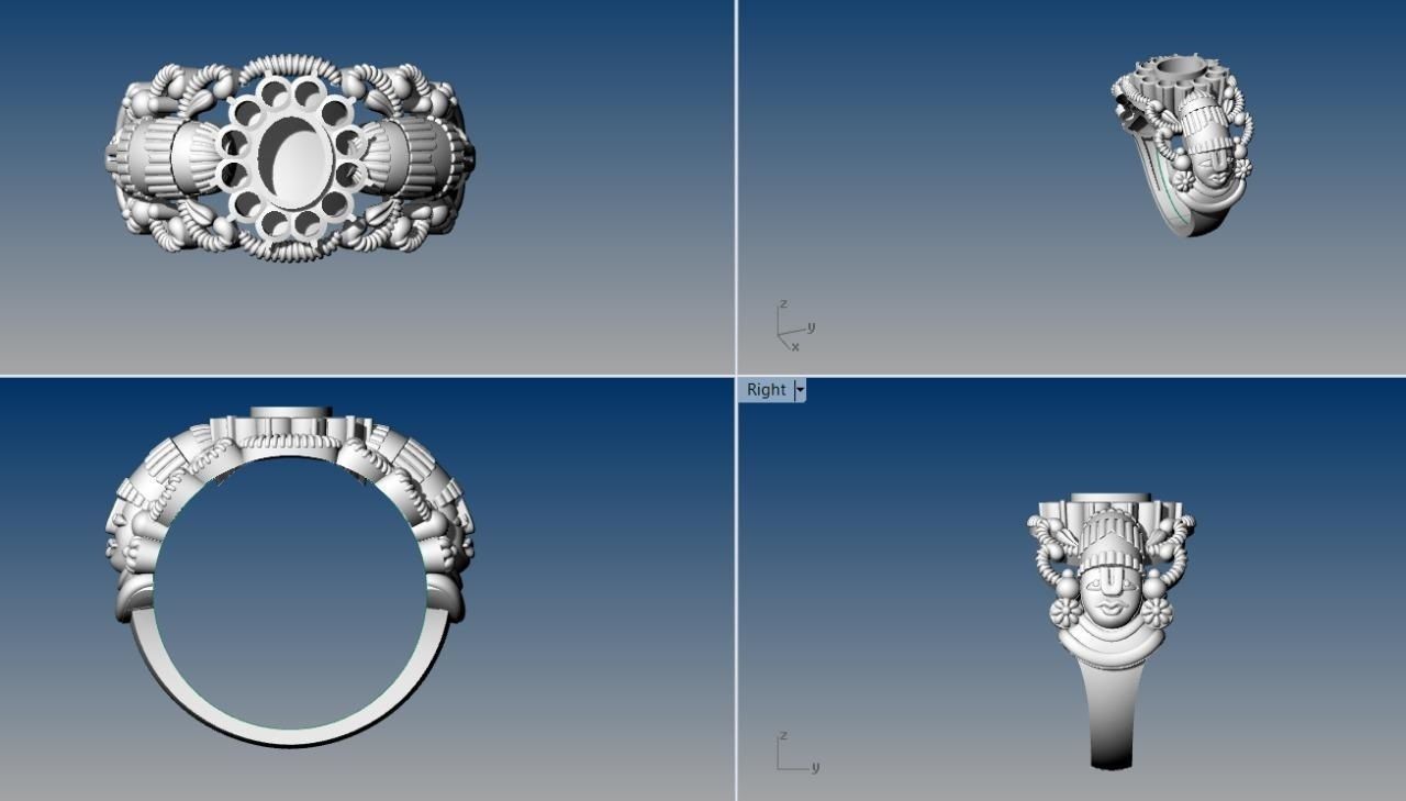 navaratna rings  3D print model_9