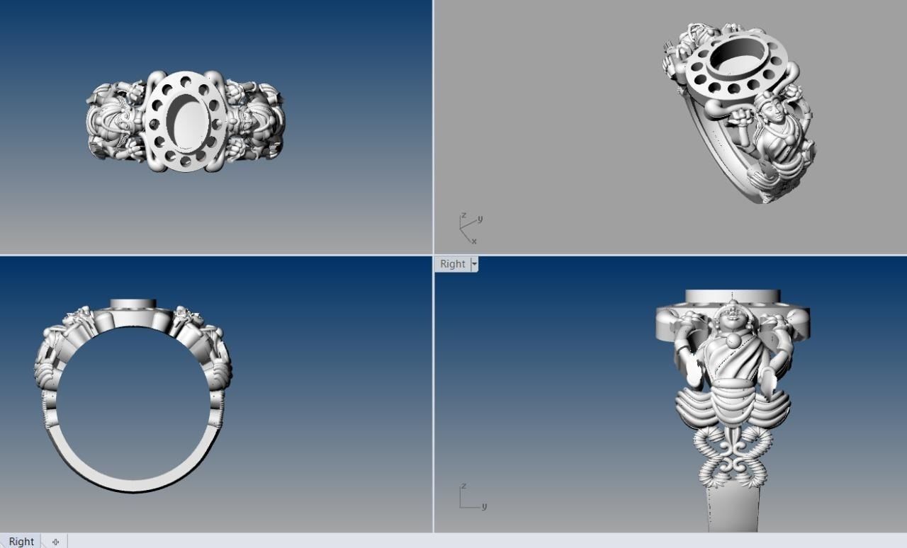 navaratna rings  3D print model_10