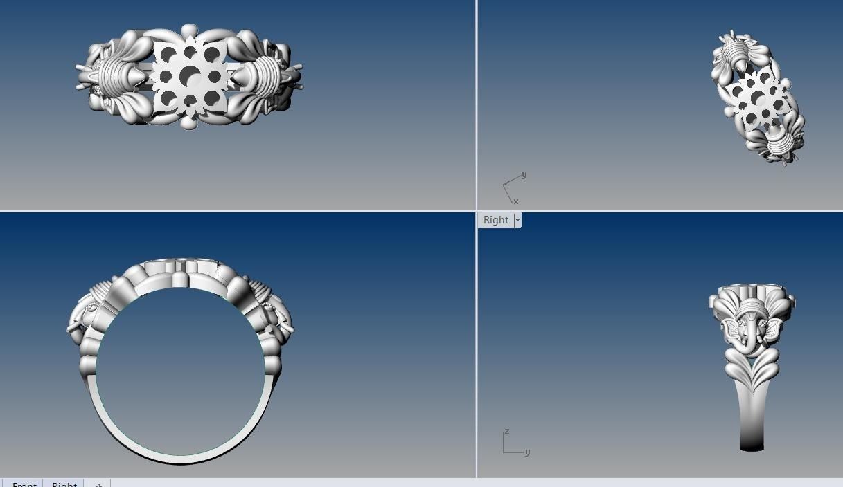 navaratna rings  3D print model_11