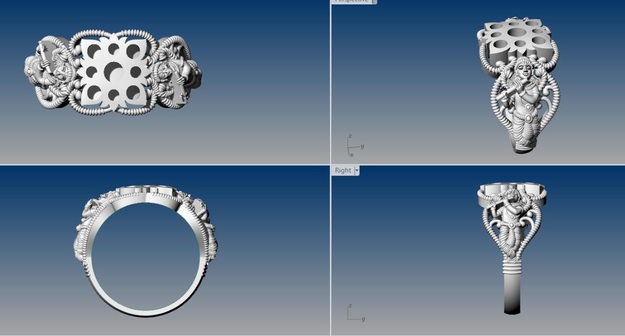 navaratna rings  3D print model_21