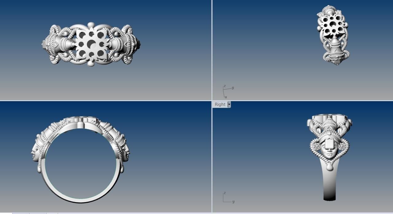 navaratna rings  3D print model_41