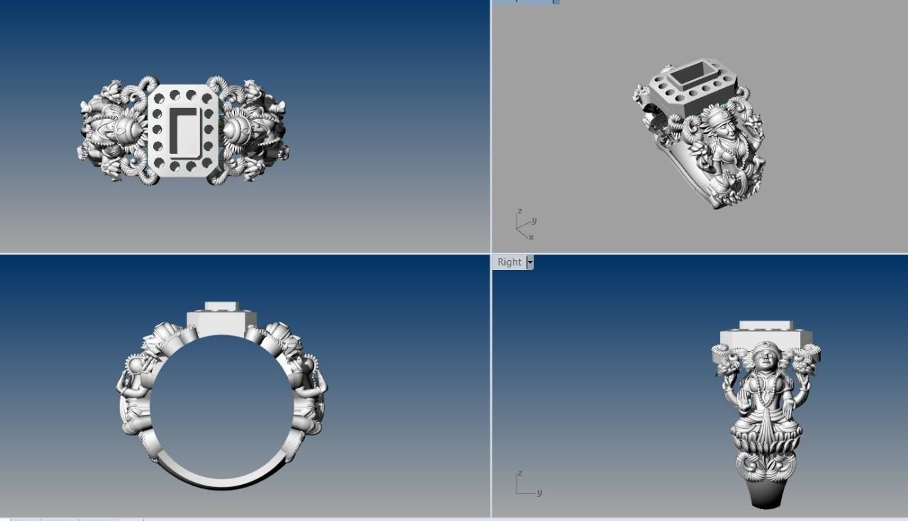 navaratna rings  3D print model_27