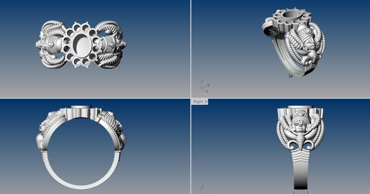 navaratna rings  3D print model_36