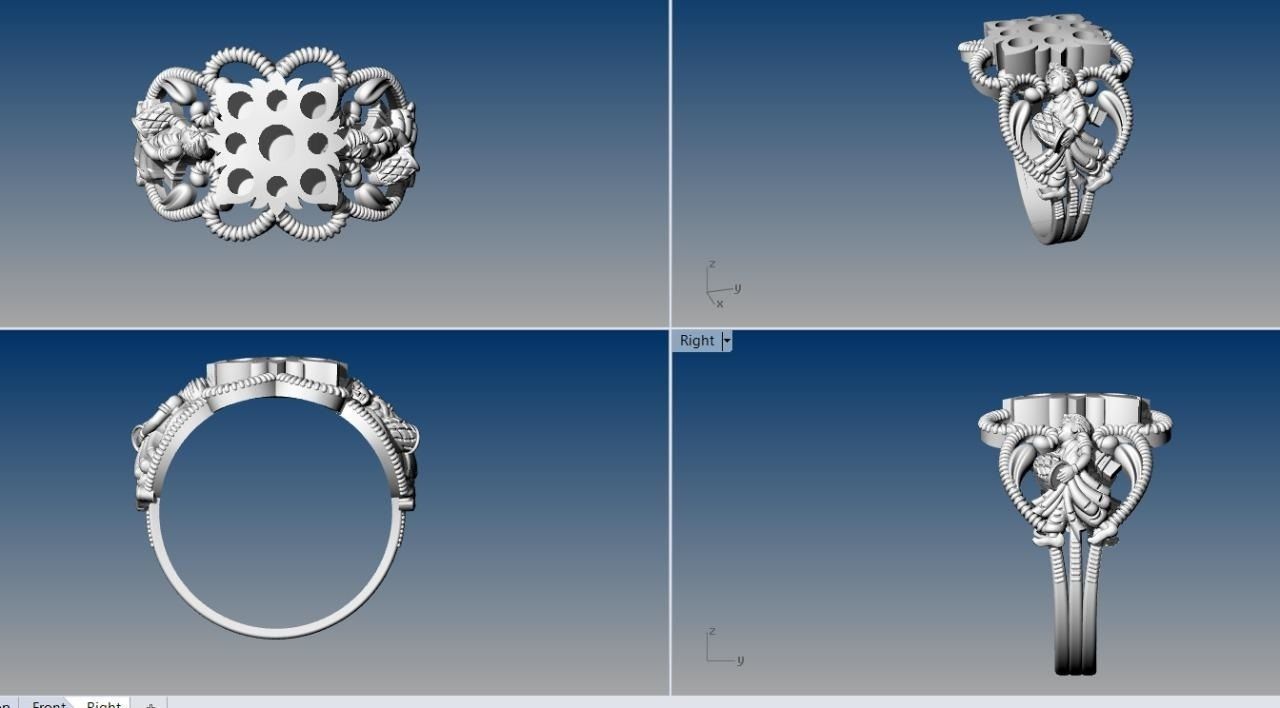 navaratna rings  3D print model_39