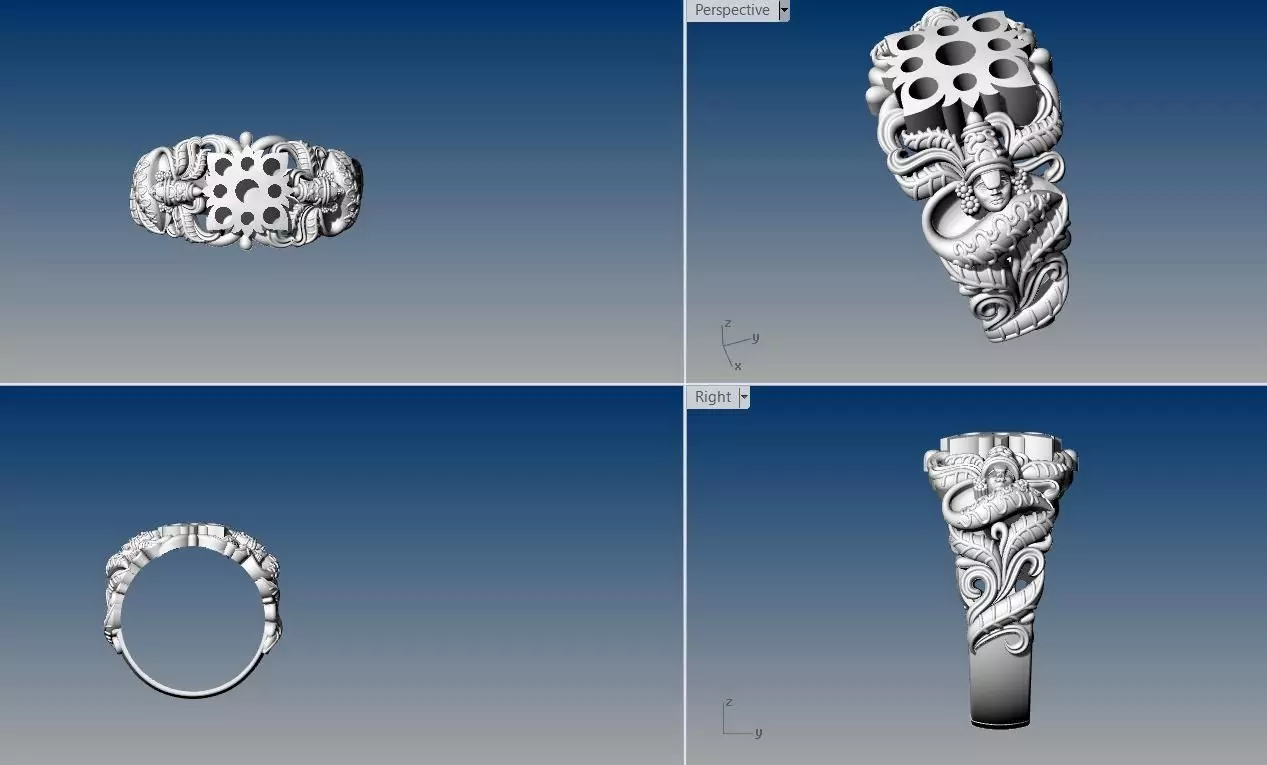 navaratna rings  3D print model_0