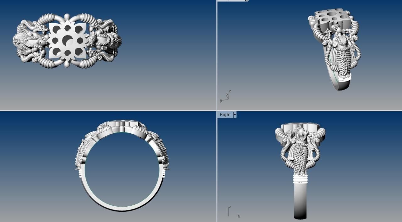 navaratna rings  3D print model_24