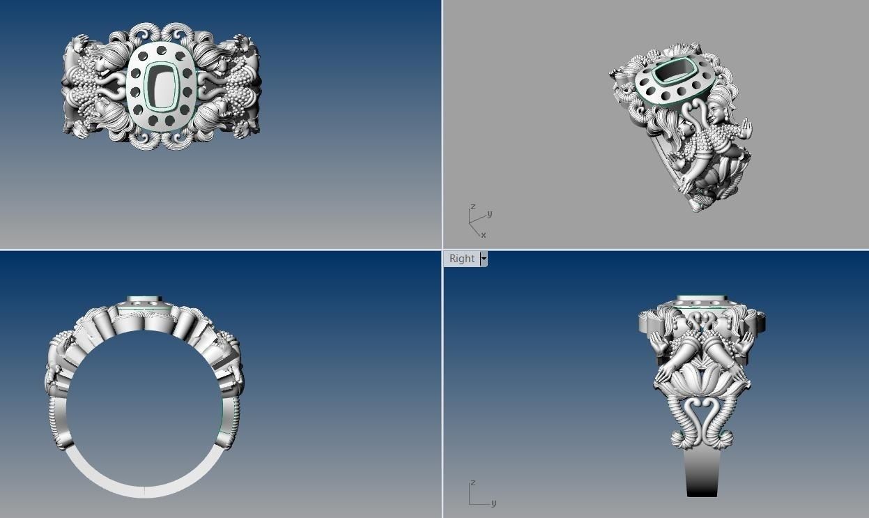 navaratna rings  3D print model_15