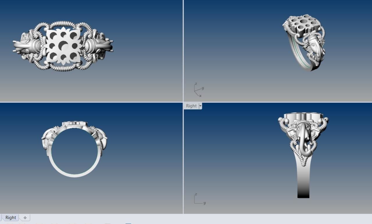 navaratna rings  3D print model_22