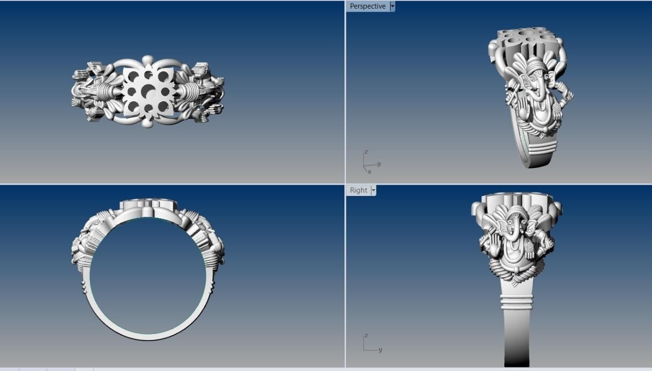 navaratna rings  3D print model_17