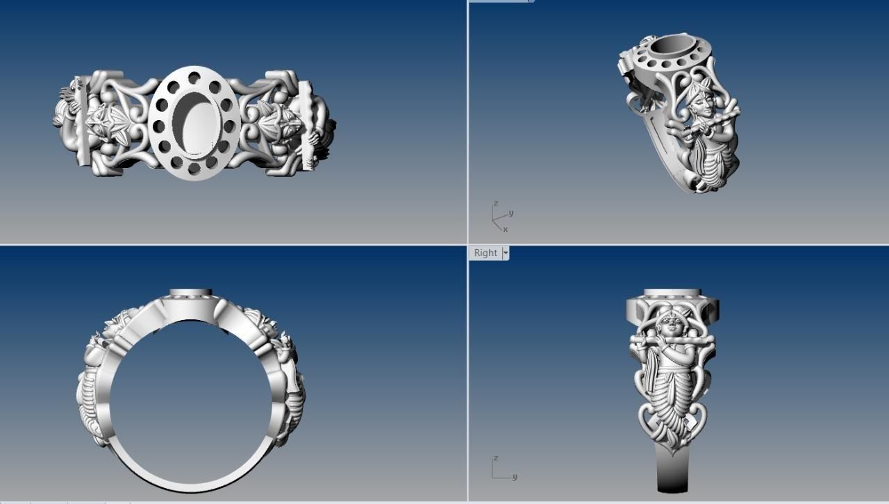navaratna rings  3D print model_5