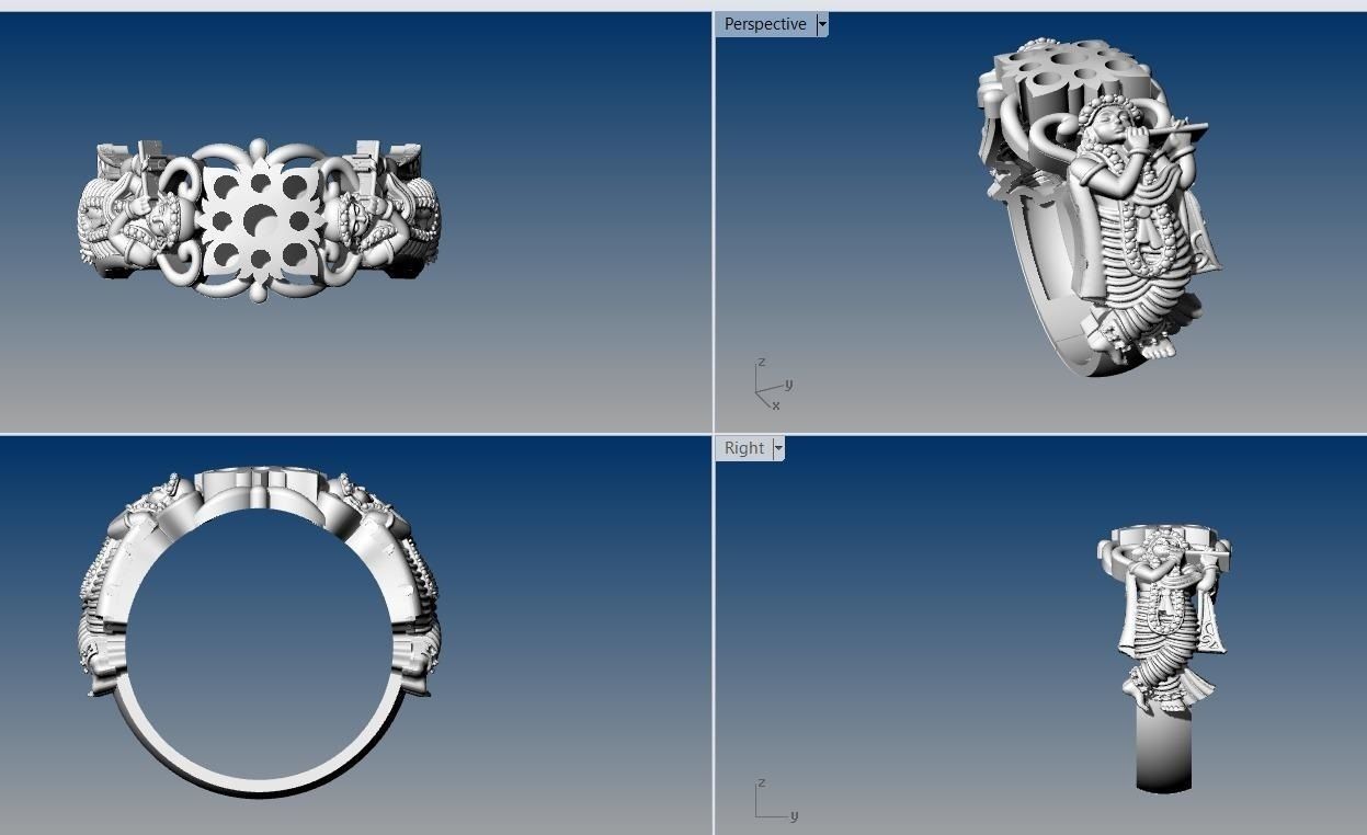 navaratna rings  3D print model_37
