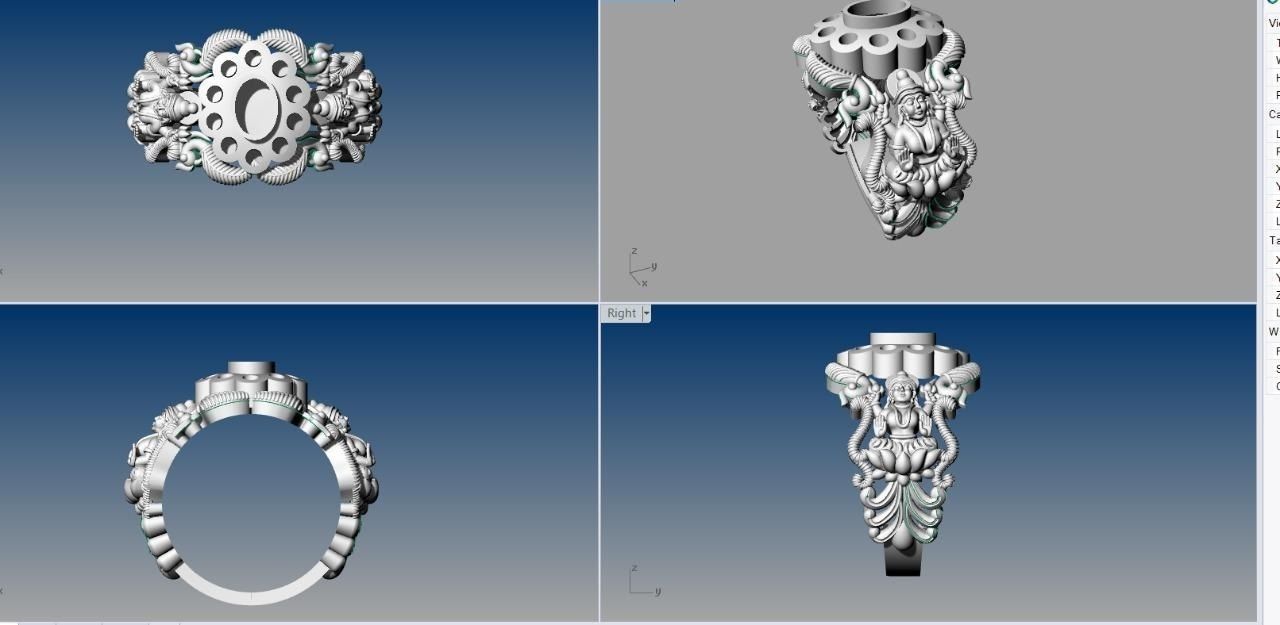 navaratna rings  3D print model_18