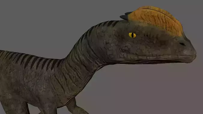 Velociraptor Low-poly 3D model dinosaur
