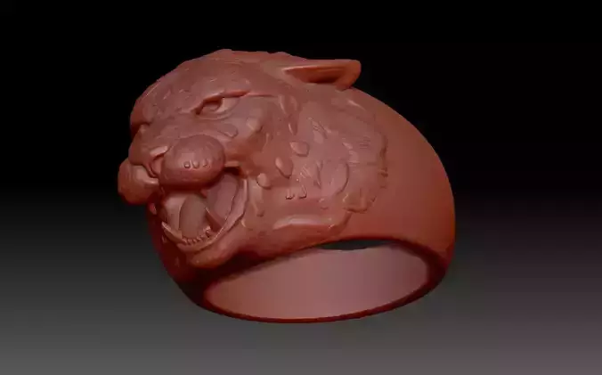 Leopard ring 3D print model