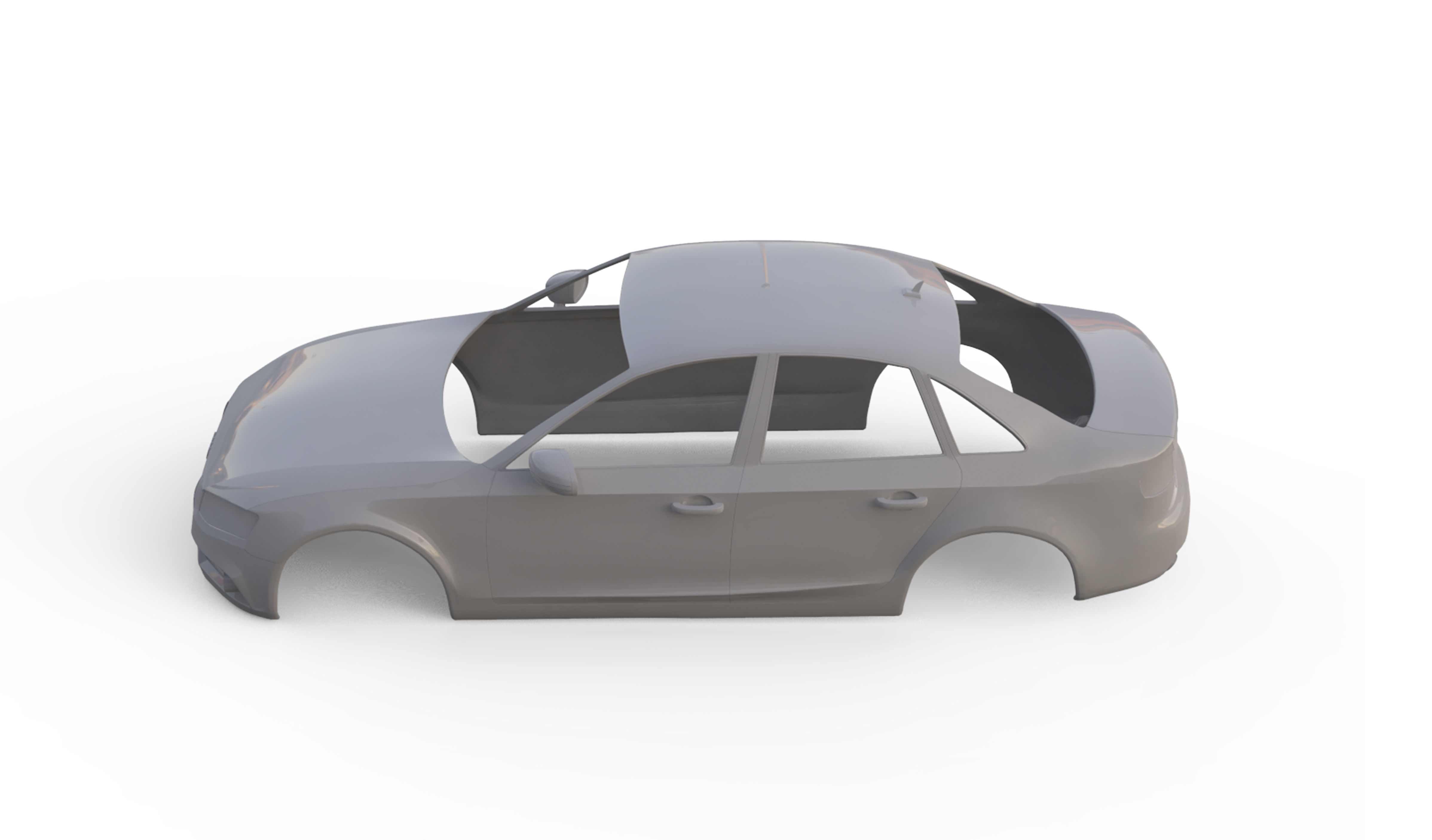 audi a4 saloon 2011  3D print model_8