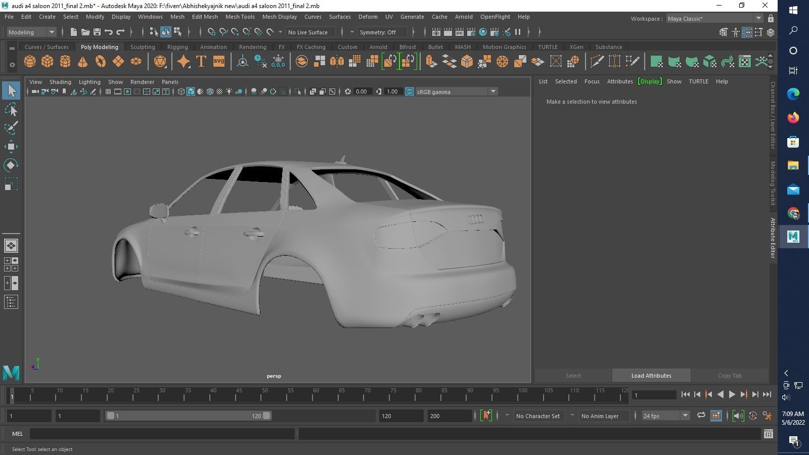 audi a4 saloon 2011  3D print model_11
