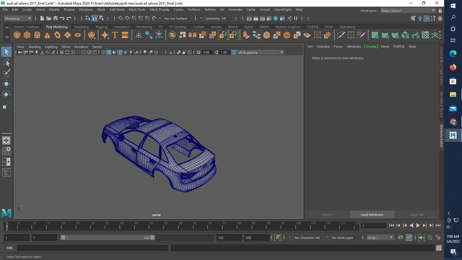audi a4 saloon 2011  3D print model_17