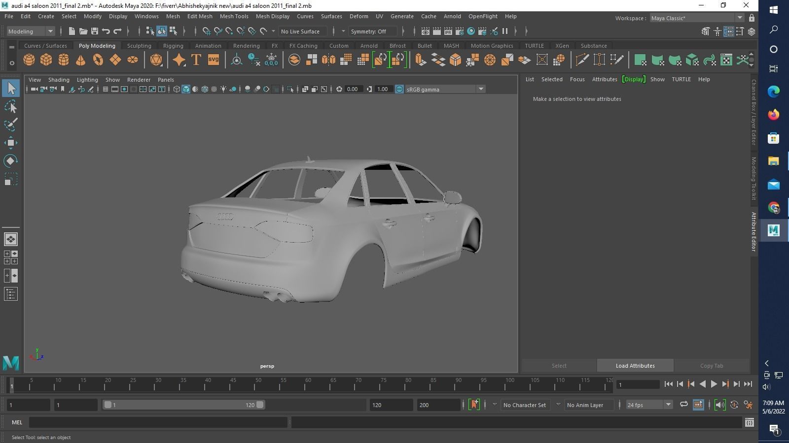 audi a4 saloon 2011  3D print model_12