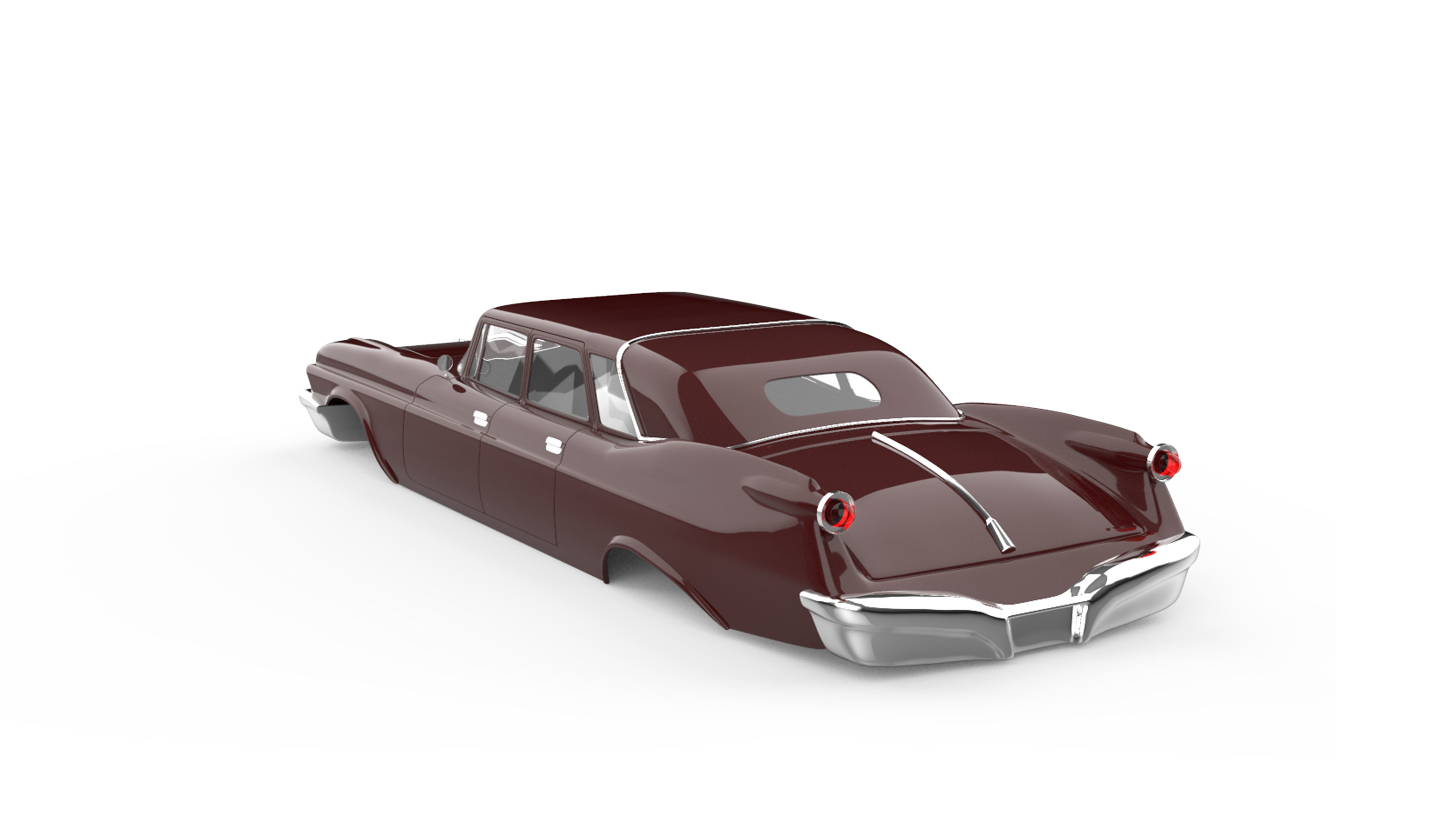 chrysler imperial ghia limousine 1958 3D print model_3