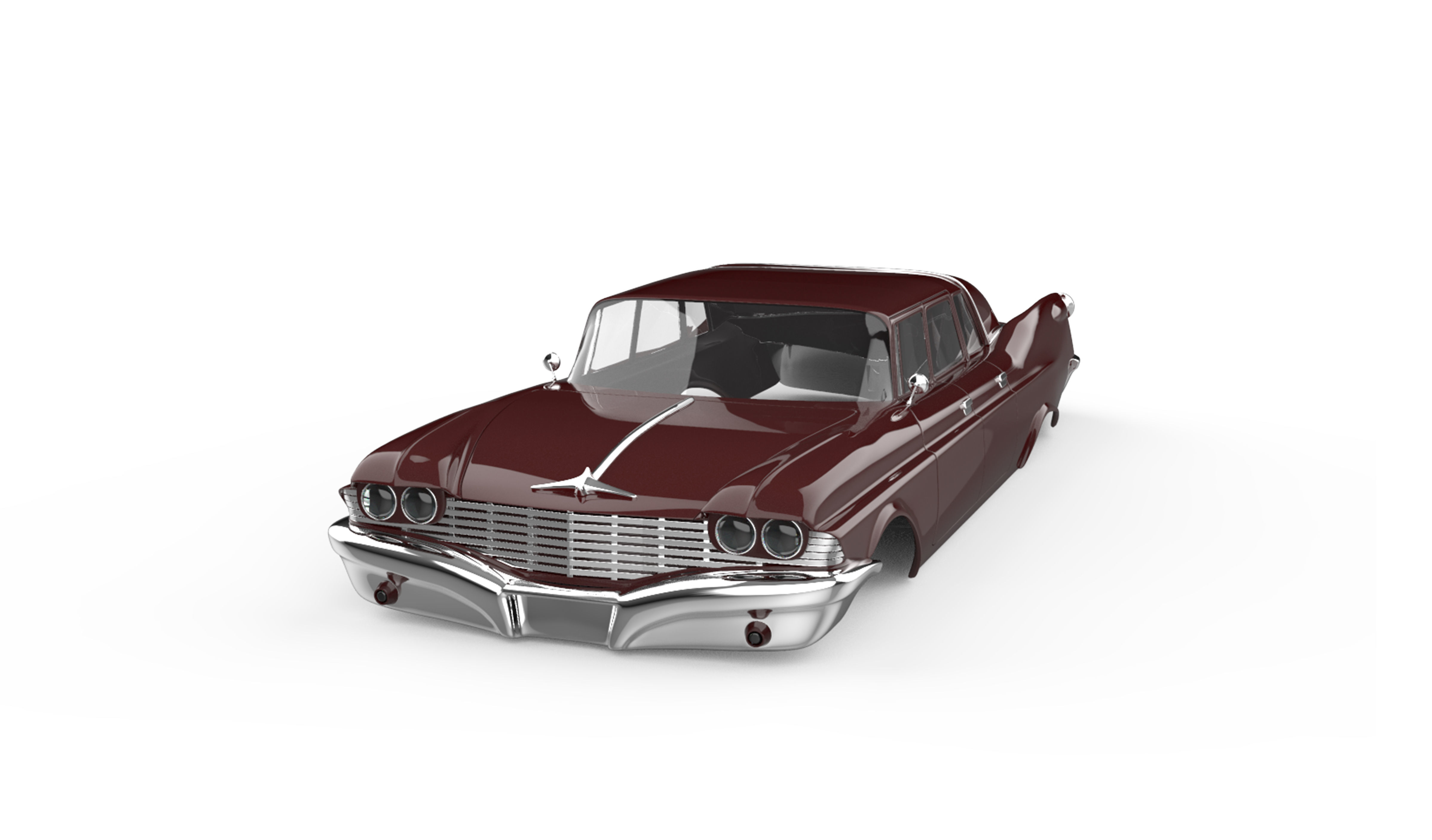 chrysler imperial ghia limousine 1958 3D print model_1