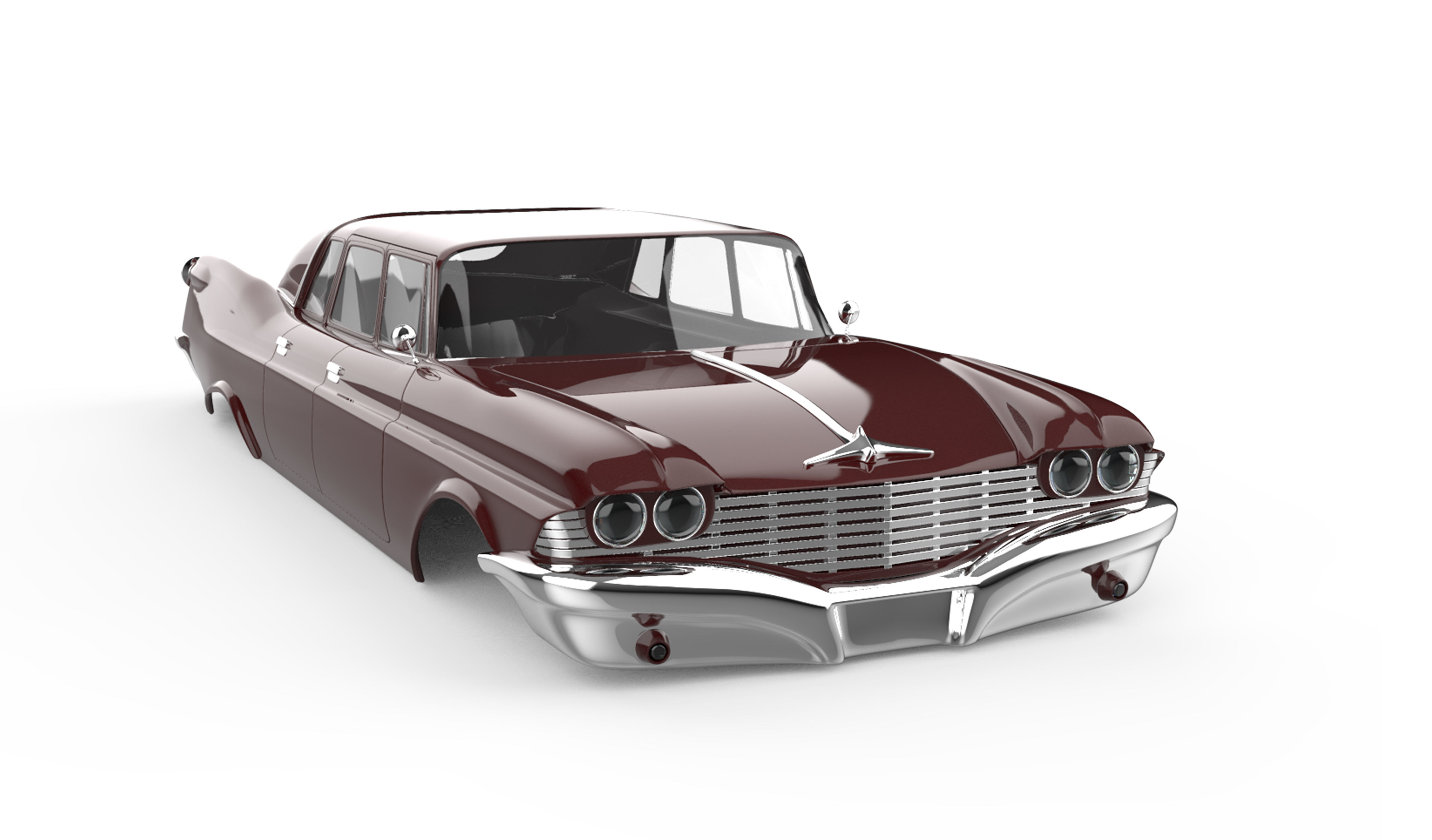 chrysler imperial ghia limousine 1958 3D print model_2