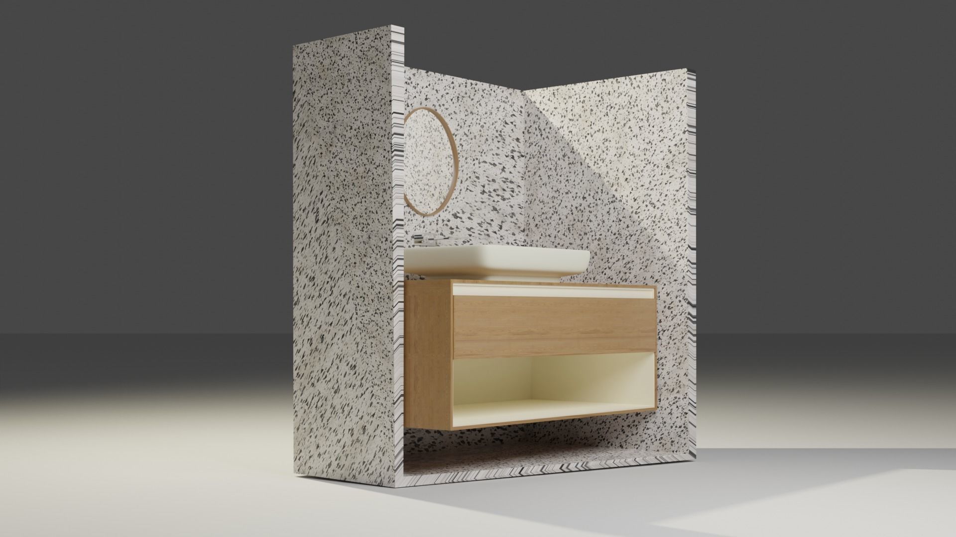Villeroy wooden box with pot 3D model_4