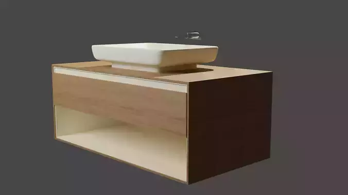 Villeroy wooden box with pot