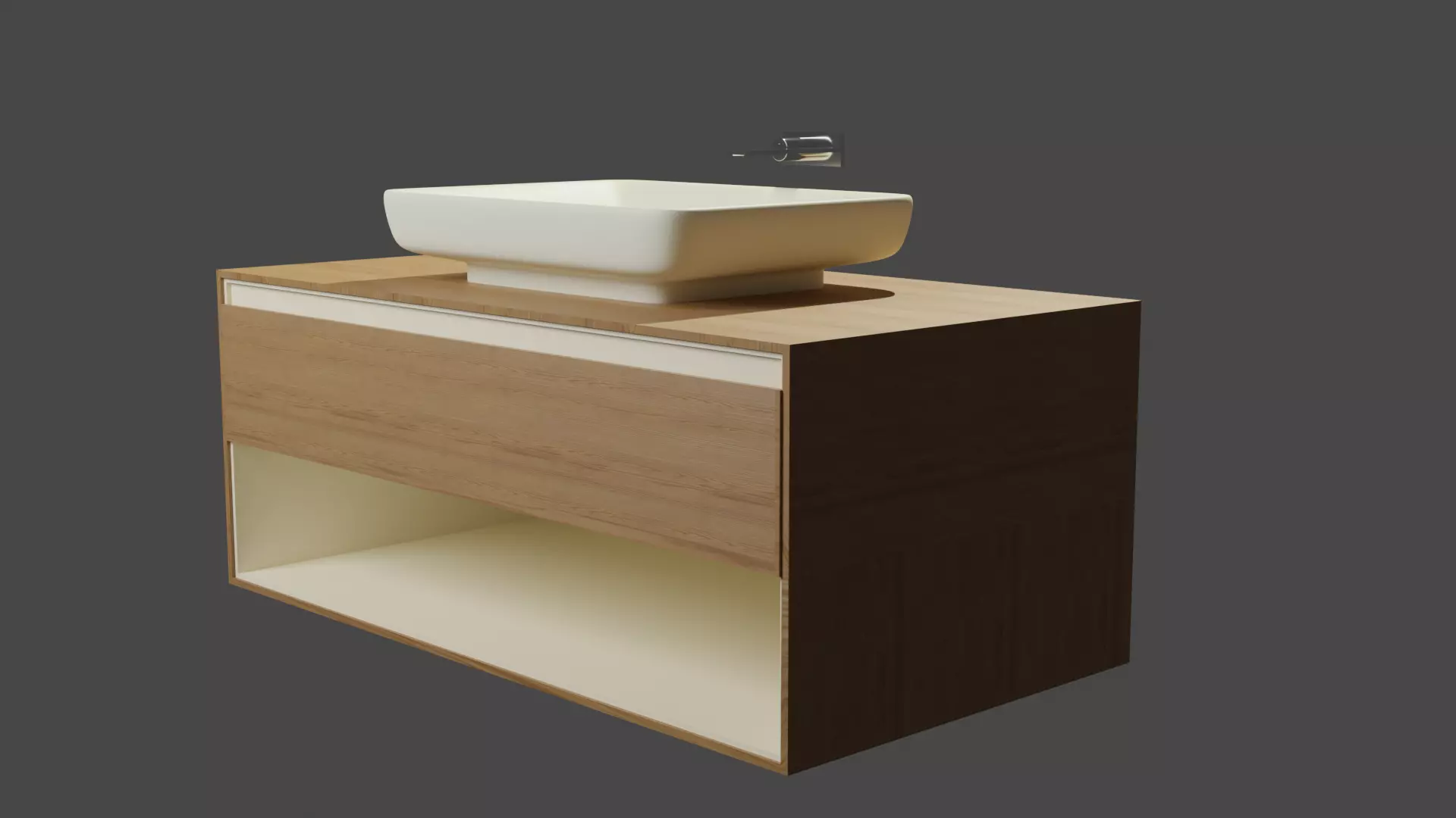 Villeroy wooden box with pot 3D model_0