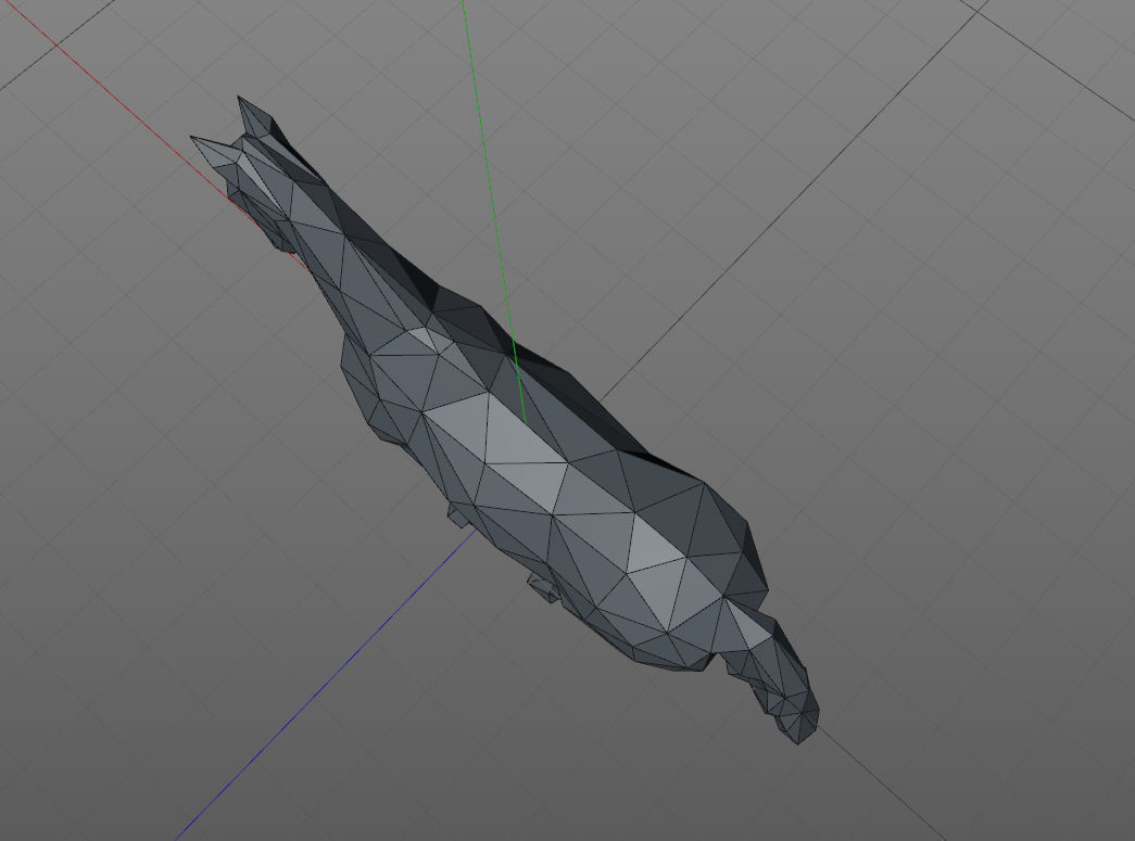 Low poly horse polygonal 3D print model_4