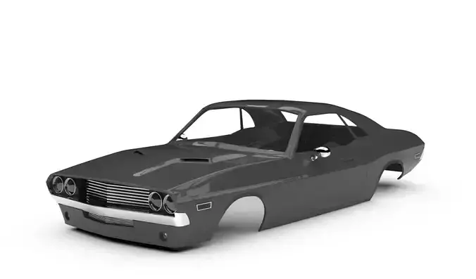 dodge challenger RT 1985 3D print model