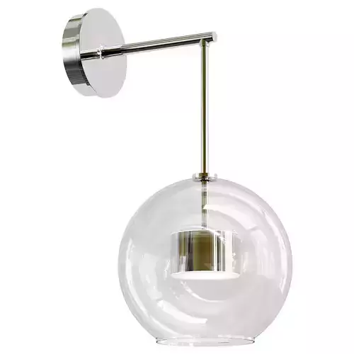 bubbles-4802-12wl wall light with clear glass globe
