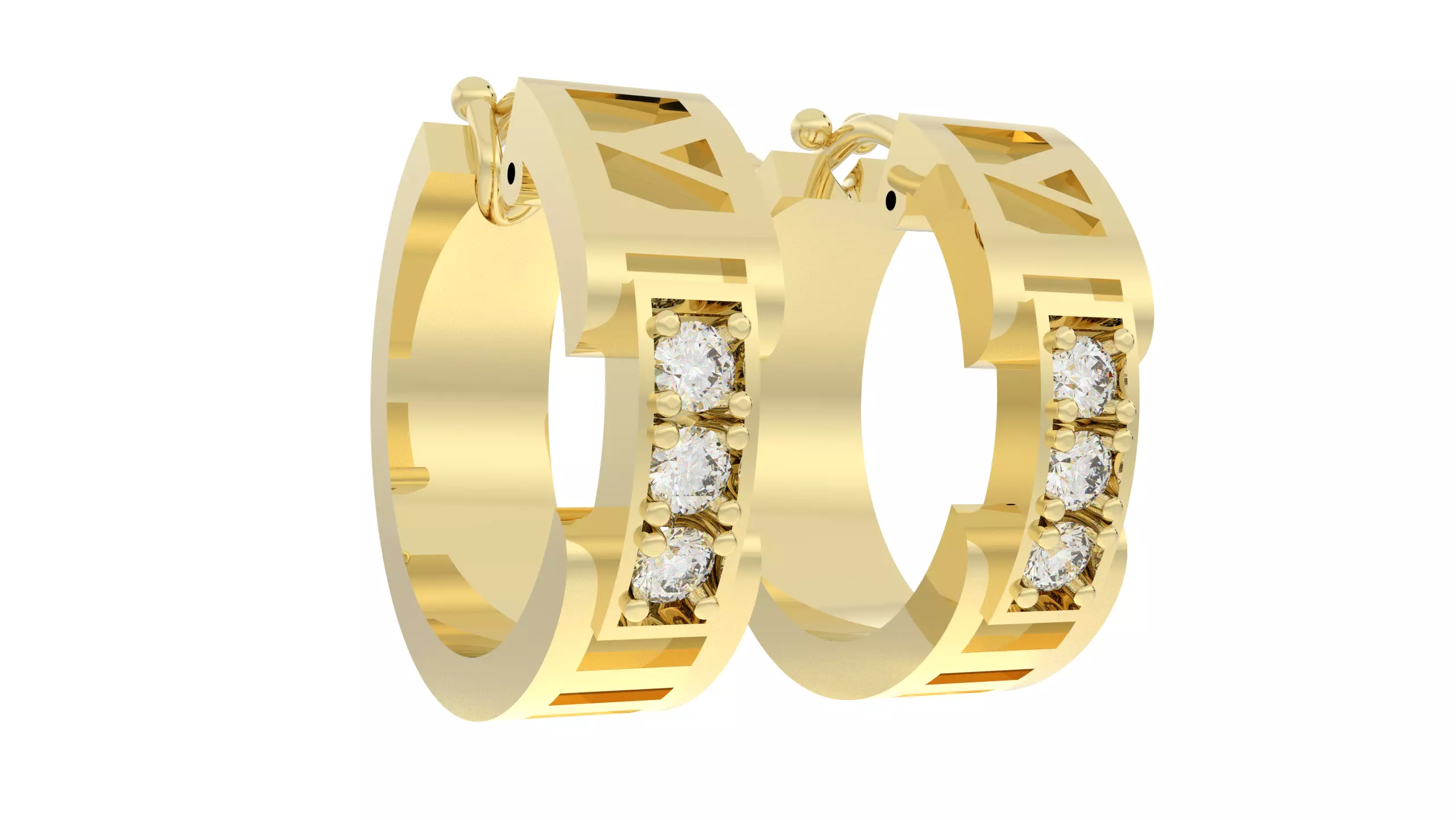 Hoop Earring  3D print model_0