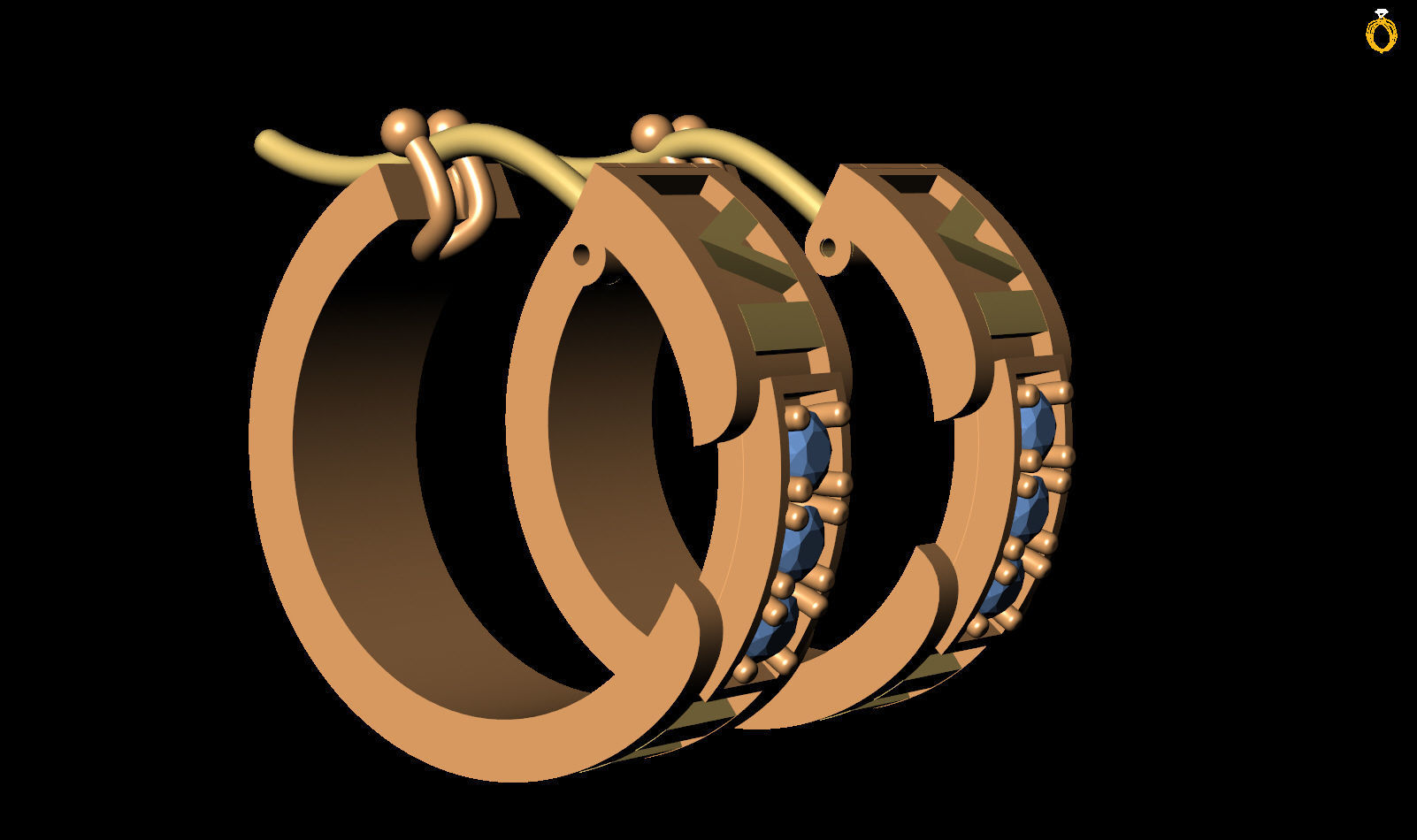 Hoop Earring  3D print model_14