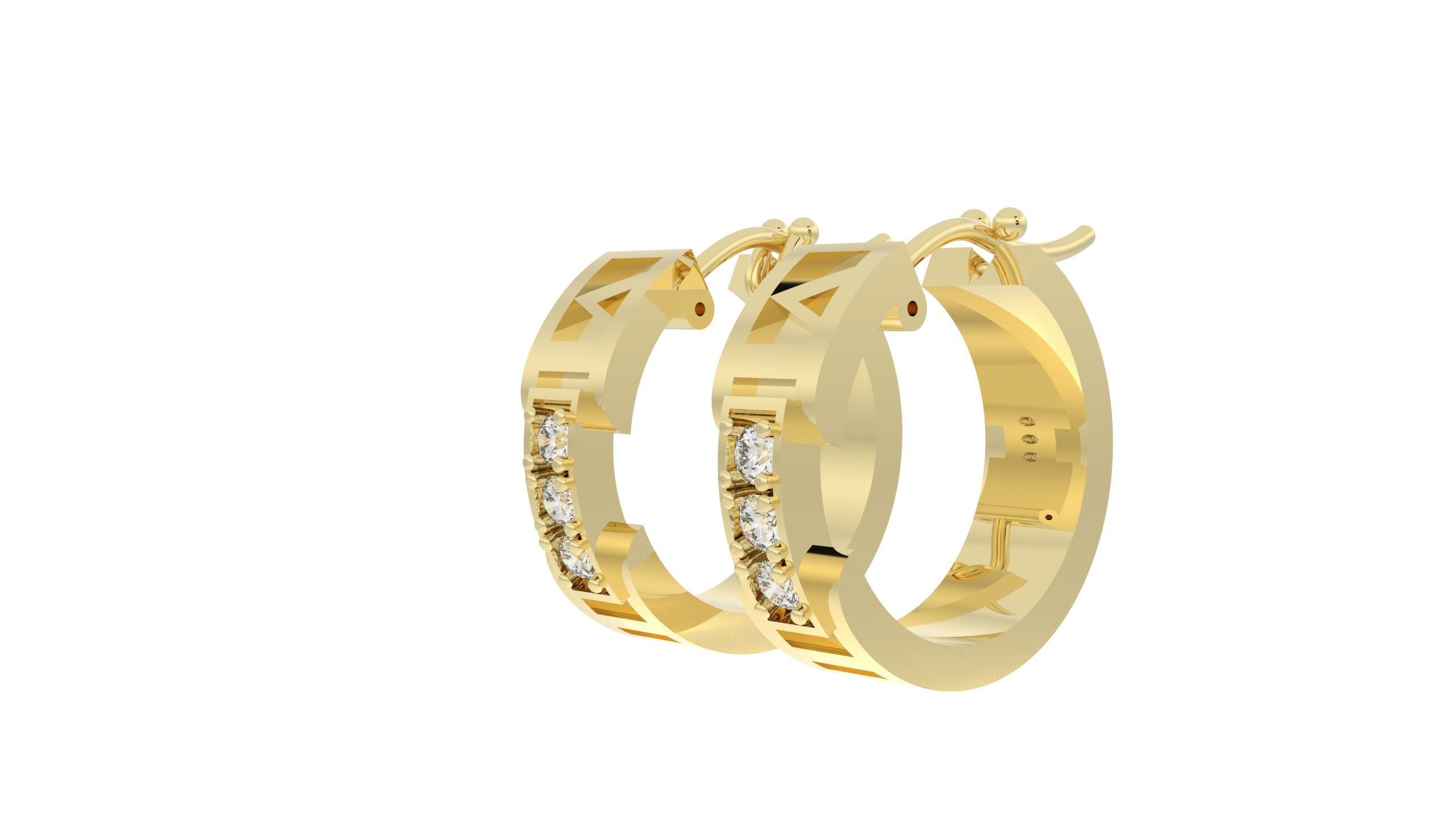Hoop Earring  3D print model_4