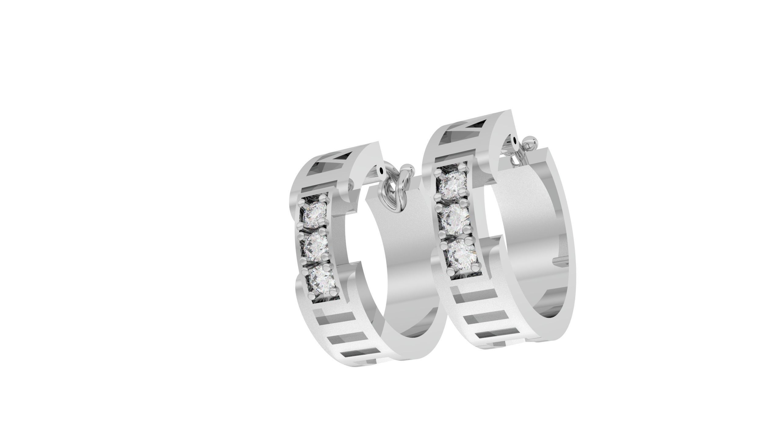 Hoop Earring  3D print model_6