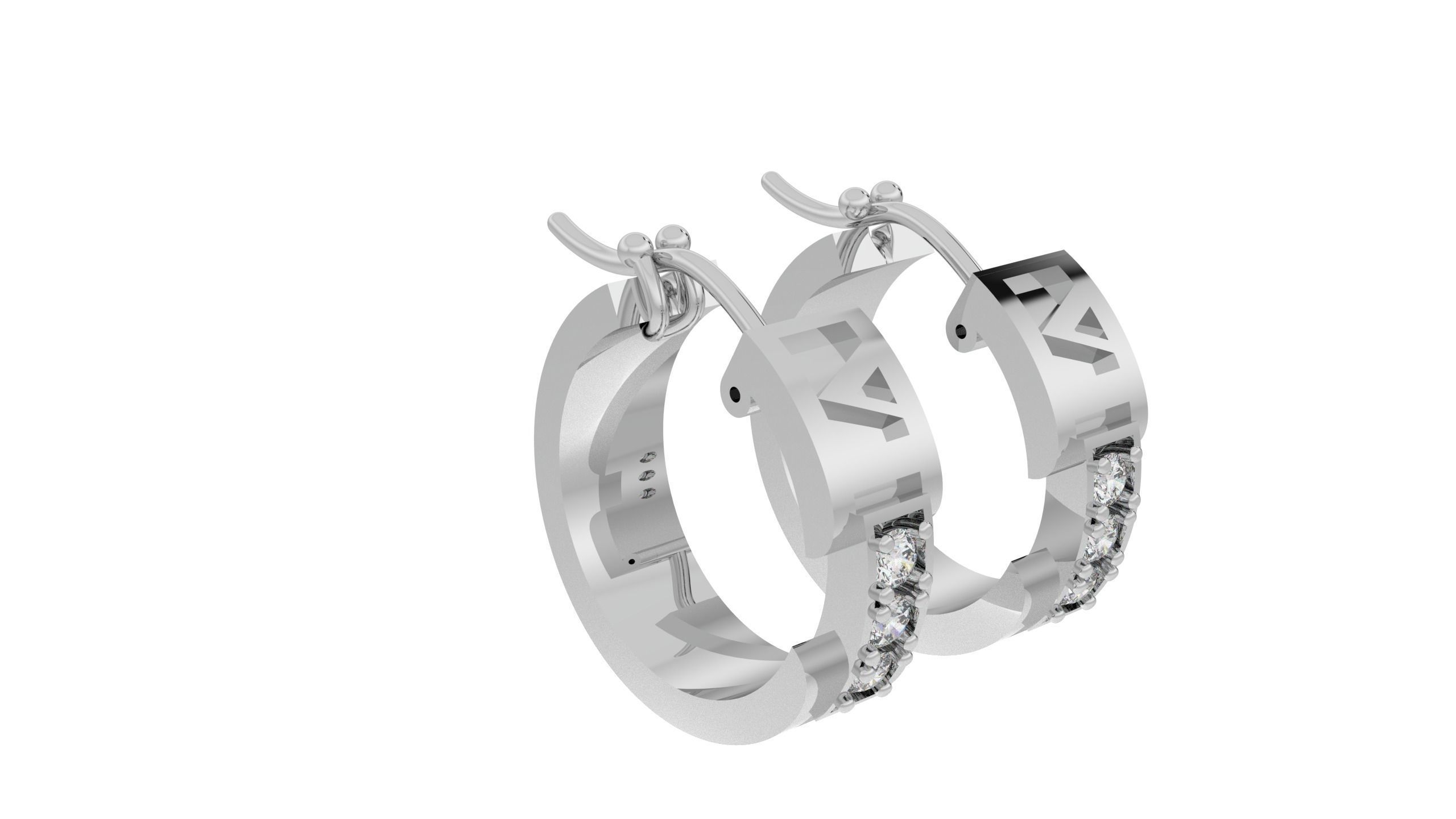 Hoop Earring  3D print model_8