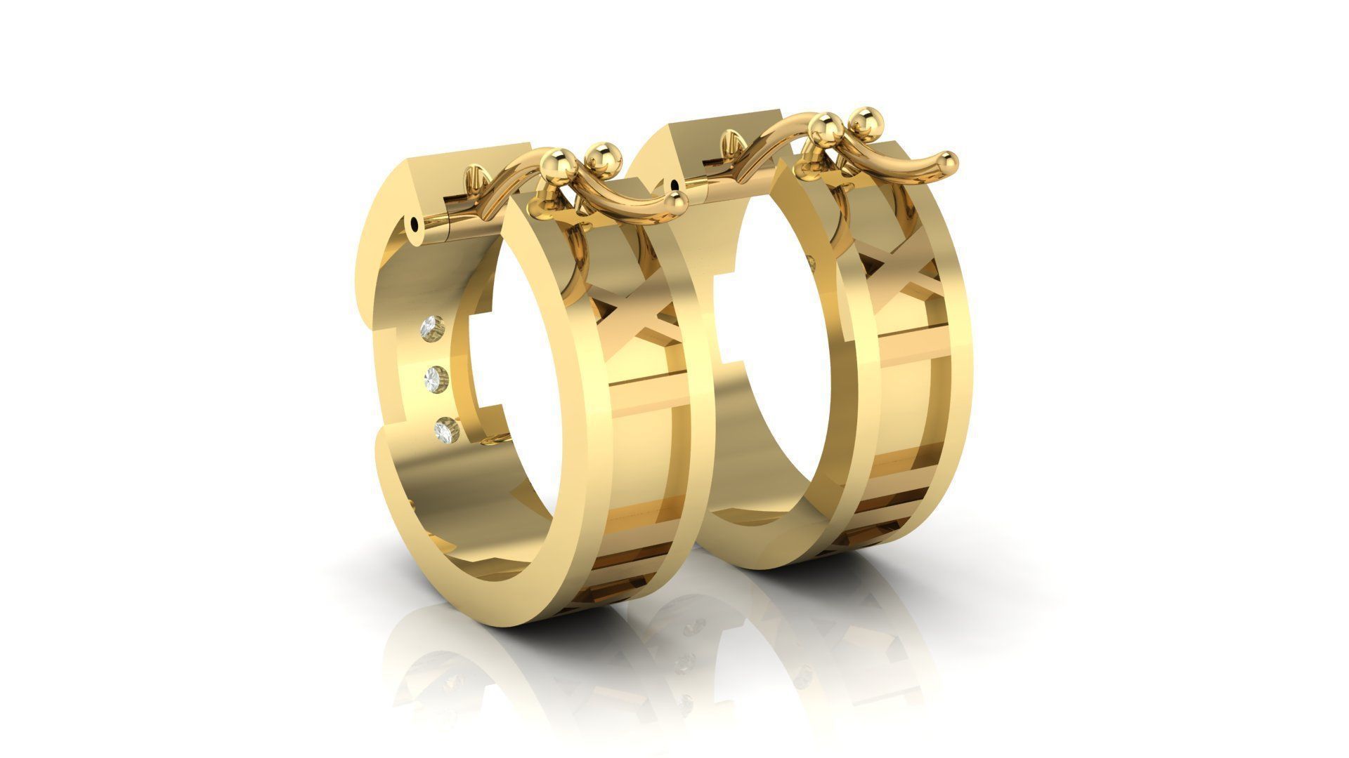 Hoop Earring  3D print model_16