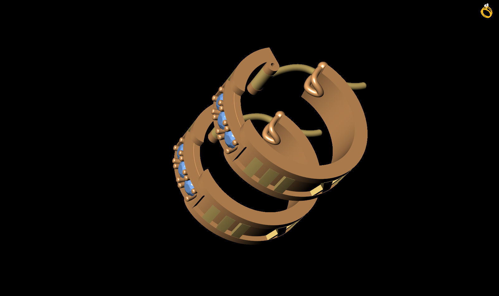 Hoop Earring  3D print model_17