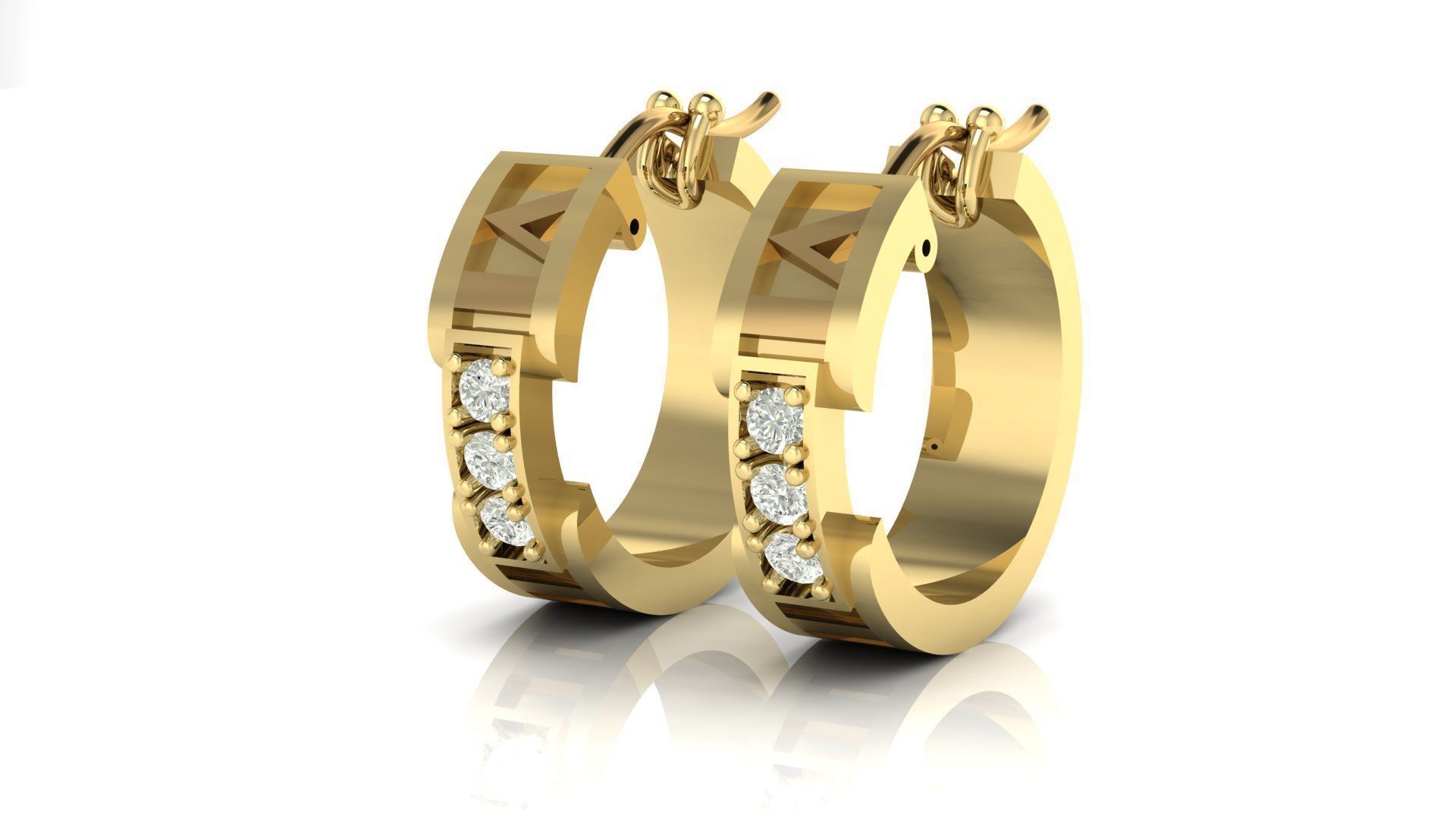 Hoop Earring  3D print model_20