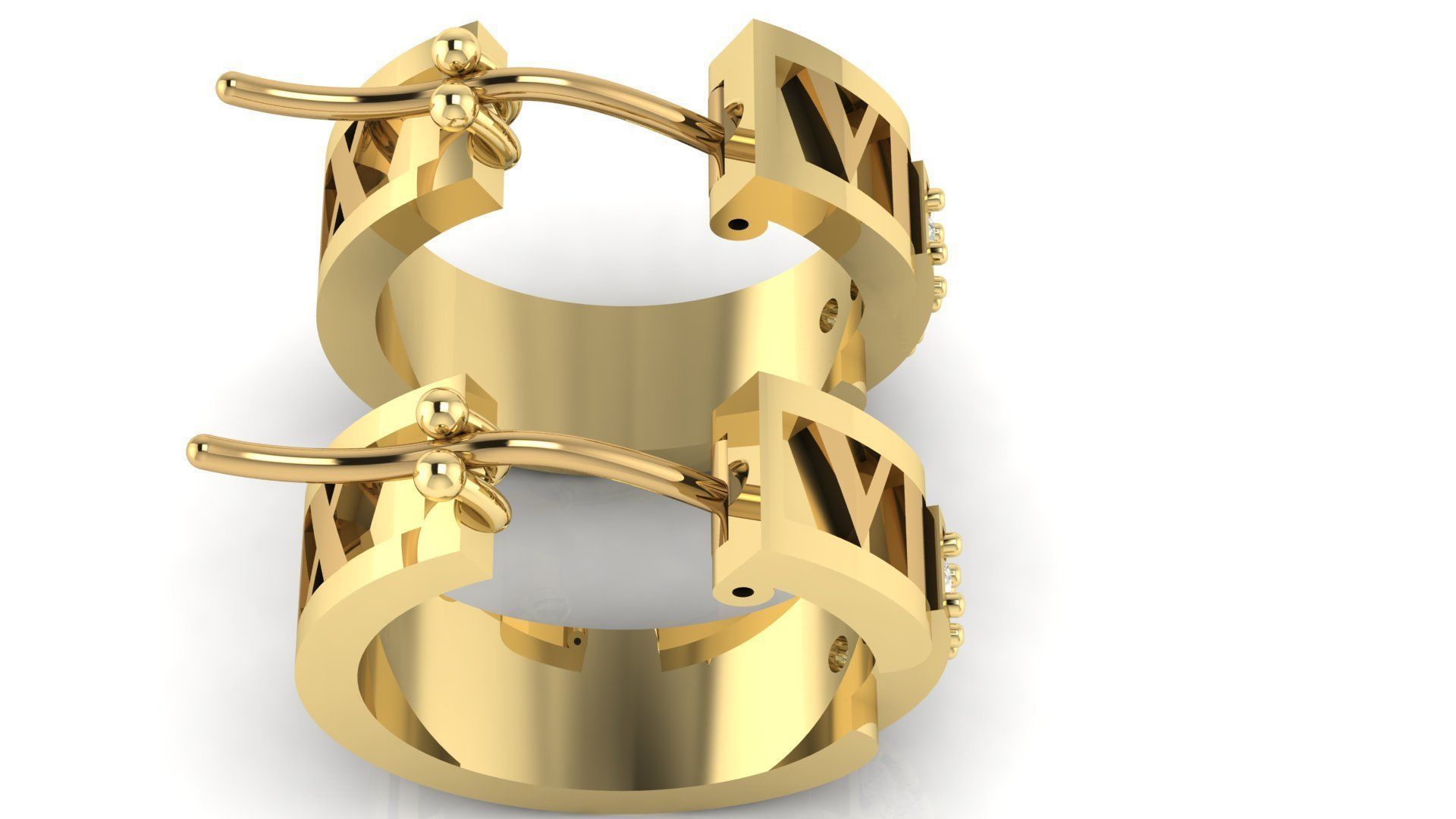 Hoop Earring  3D print model_19