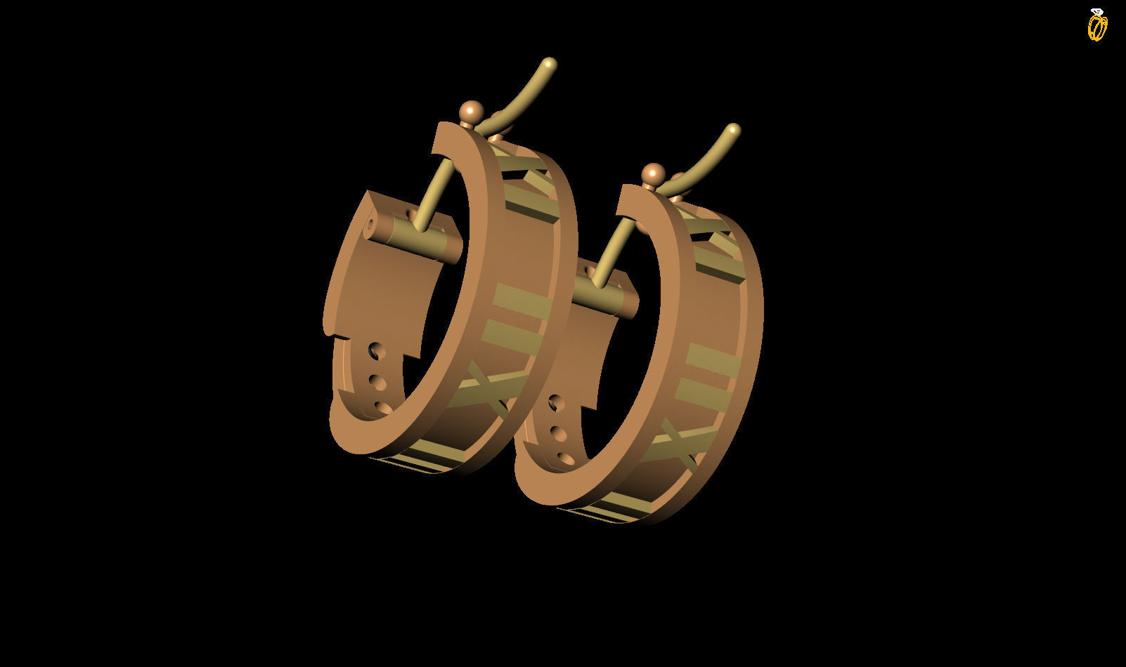 Hoop Earring  3D print model_15